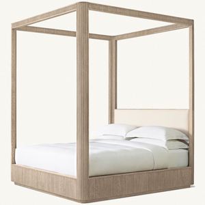 Muebles Modernos para Dormitorio, Cama de Hotel Estilo Americano, Cama King Size con Dosel de Madera - Product Image 5