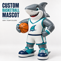 Personnalisez des mascottes de requins gonflables de grande taille, des accessoires promotionnels imperméables pour l'extérieur, et des décorations pour événements sportifs et marketing