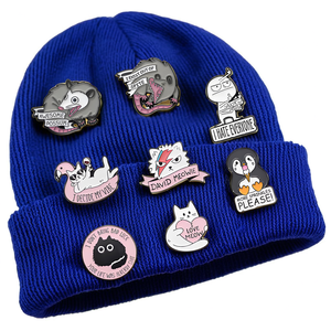 เข็มกลัดติดป้ายโลหะแบบสั่งทำสำหรับเสื้อผ้าแฟชั่นเข็มกลัดหมวกหมุดเคลือบแบบแข็งจำนวนมาก - Product Image 2