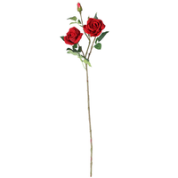 Vente de gros Fleurs artificielles Roses en soie de haute qualité pour la décoration de mariage Roses artificielles avec tige haut de gamme