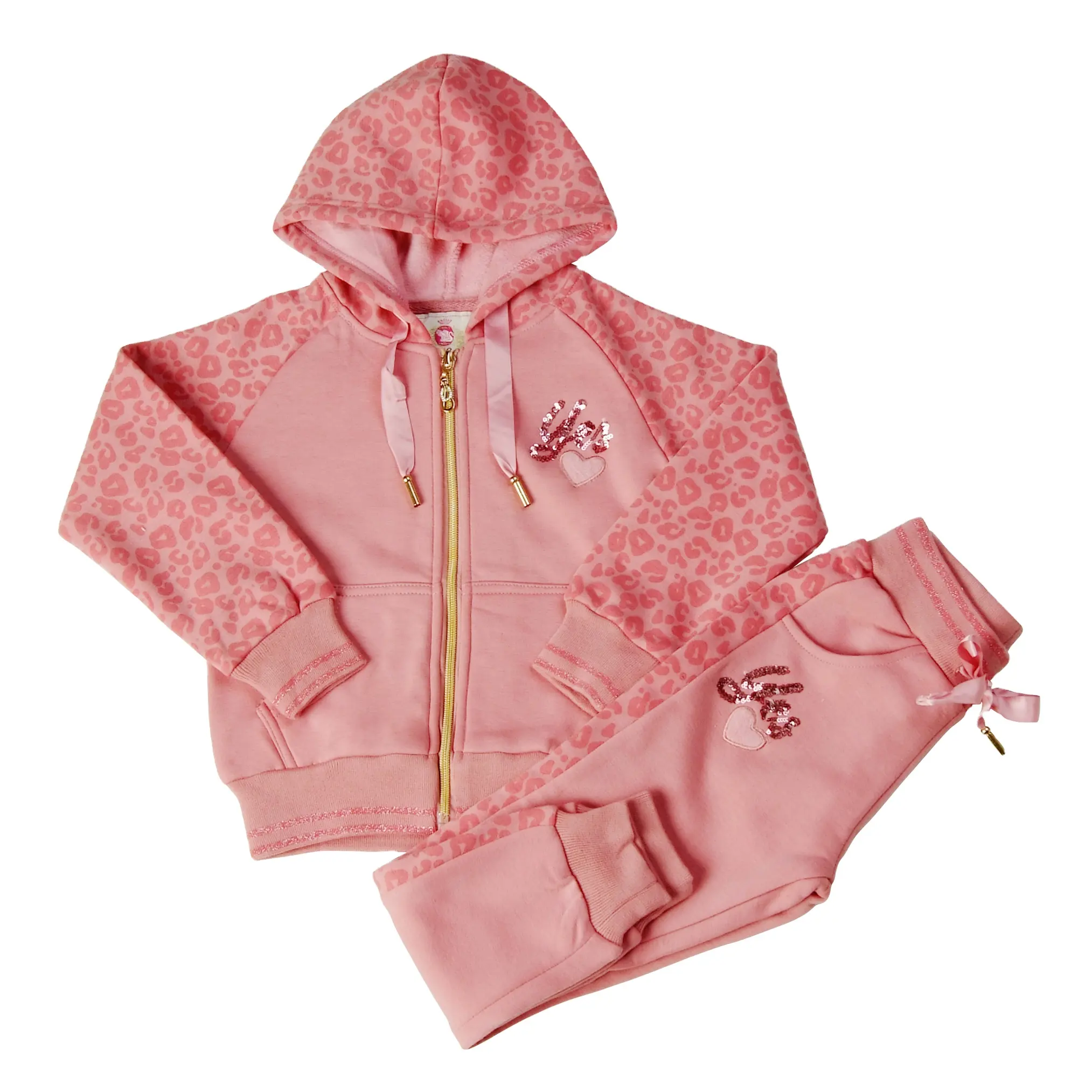 Groothandel Fabrikant Katoenen Lange Mouwen Winter Casual Stijl Kinderen Meisjes Kleding Sets