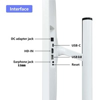 Televisor Portátil Inteligente Android 13 de 32 Pulgadas con Pantalla Táctil FHD Blanca Personalizada de Fábrica, Panel LCD de Grado A+, Ángulo de Visión Amplio Integrado