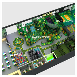 Nouvel équipement de terrain de jeu intérieur pour enfants : Toboggan multi-niveaux, piscine à balles et tunnel d'escalade sur le thème de la jungle pour l'aventure en intérieur - Product Image 4