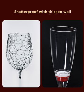 Faible quantité minimale de commande 120ml lumineux pour verre à Champagne capteur d'eau lumineux coloré Induction tasse à eau en plastique flûtes verres produit - Product Image 4