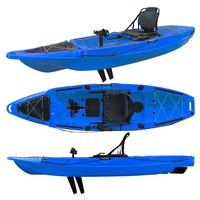 Kayak à pédales monoplace pour une personne Kayak de pêche avec pédalier Kayak en plastique PE à vendre