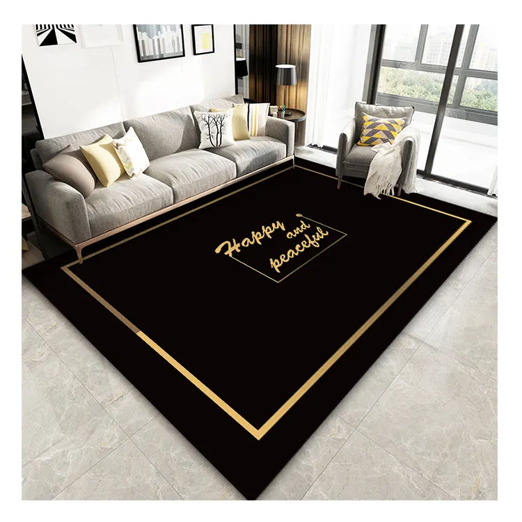 Tapis de sol moderne de luxe en velours et cristal, Design personnalisé de haute qualité, antidérapant, impression numérique, tapis de salon, DMC-10