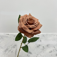 Rose artificielle en soie à tige unique, effet diamant, pour mur floral de mariage, décoration florale, vente en gros