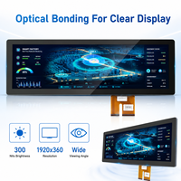 Module d'affichage tactile LCD de type barre de 19 pouces avec liaison optique PCAP, 10 points, USB LVDS pour équipement de contrôle HMI embarqué et kiosque