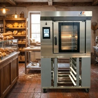 Four rotatif à gaz à 5 plateaux avec écran tactile et chauffage rapide pour la production en série alimentaire, fonctionnement stable