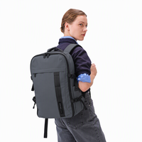 Sac à dos pour ordinateur portable pour les trajets quotidiens, sac à dos multifonctionnel extensible, sac de voyage imperméable et durable pour hommes, logo personnalisé