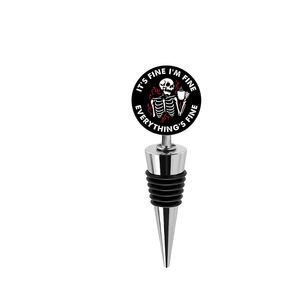 Wholesale crystal skull bottle stoppers, fun Halloween style, detachable bone design, perfect for sealing <b>wine</b> bottles. - Product Image 5
