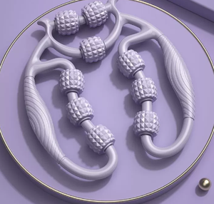 Masajeador Circular de piernas para mujer, abrazadera de rodillo de Yoga relajante de nueve ruedas para estiramiento muscular, herramienta de belleza corporal - Product Image 6