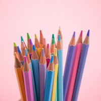 Crayons de couleur Yichen JX011 couleur macaron, 12 couleurs en boîte, à base d'huile, logo personnalisé, fourniture d'usine