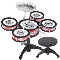 Kids Jazz Drum Set ABS Plastic Beginner Percussion Instrument Early Educational Toy Music Learning Kit 8-Scale