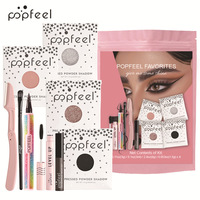Vente en gros POPFEEL Novice Ombre à paupières Eyeliner Lip Glaze Rouge à lèvres Portable Voyage Cosmétique Set