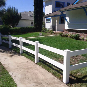 Valla de alta resistencia blanca de <span class=keywords><strong>2</strong></span> rieles, UV vinilo resistente a los rayos, Instalación rápida para Horse Farm Arena, cerca de PVC para <span class=keywords><strong>caballos</strong></span> - Product Image 1