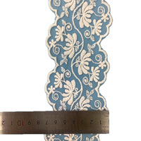 Dentelle brodée ajourée en maille de soie de lait florale soluble dans l'eau de 5 cm, fournitures textiles pour la maison, accessoires pour canapé et rideaux