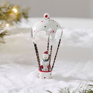 Nouvelle Décoration de Noël 2025 en Fer : Avion Parachute, Petite Boîte aux Lettres, Pendentif Père Noël, Pendentif Élan, Ornement Bonhomme de Neige Festif - Product Image 4