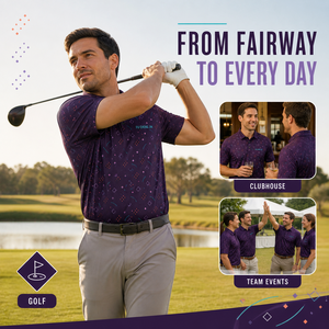 Polos Estampados para Club de Golf, Protección UPF 50, Secado Rápido, Ligeros, Transpirables, Elásticos, Corte Atlético, Camisetas Personalizadas para Equipos de Golf OEM - Product Image 2