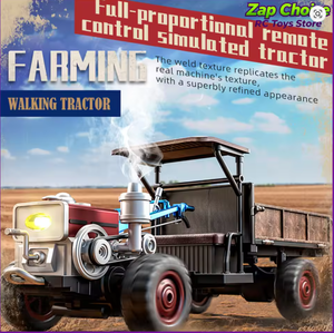 JJRC C8836 1/12 4WD Tractor RC Totalmente Proporcional 2.4G con Humo, Luces LED y Sonido, RTR 3.7V 500mAh, Vehículo Agrícola Retro, Juguete de Regalo para Adultos - Product Image 3