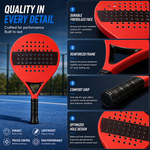 Raqueta de Pádel Personalizada al por Mayor para Jugadores Principiantes e Intermedios, Fabricación OEM, Tipo Control Ligero, Pala de Pádel con Núcleo de EVA - Product Image 5