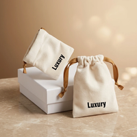 Sac de rangement en velours doux avec cordon de serrage, imprimé avec un logo personnalisé, pochette en daim pour bijoux, cosmétiques, cartes de tarot, mini-cadeau et parfum