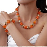 Collar Unisex de Estilo Bohemio con Cuentas Hechas a Mano, Serie Geométrica Cuadrada Candy, de Plástico Galvanizado, para Primavera