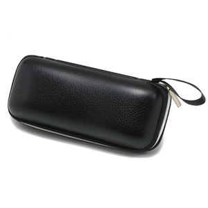 Estuche para gafas con cremallera de PU y patrón de lichi cuadrado, bolsa de tela para gafas con diseño de cielo y tierra, caja de embalaje exterior, impresión de logotipo. - Product Image 4