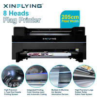 Imprimante de bannières grand format XinFlying 2050 mm, impression recto-verso, 8 têtes, imprimante de drapeaux haute vitesse, support technique