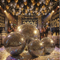 Décoration de fête sur mesure, sphères réutilisables, grandes sphères brillantes, ballons gonflables, boule miroir disco