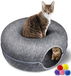 Foldable Cat <b>House</b> Cattery with Removable Washable Cat Bed Hand Wash Only RPET Material Polyester Fill - Product Image 3