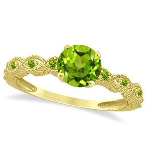 Anillo de Compromiso Clásico DEAR con Peridoto Verde en Engaste de Garra, Gema Ovalada con Corte Princesa, Tipo Religioso Islámico, Certificado - Product Image 5