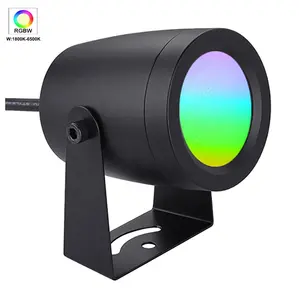 Rgbw rgb luz inteligente da paisagem, de jardim, à prova d' água, uso externo, 12w ip67, adequada para dc24v, knx, dali, pwm, loxone, casa inteligente