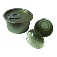 Boîtes métalliques à couvercle facile à ouverture, récipients ronds en étain, pour emballage des aliments, de qualité alimentaire