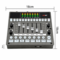 Carte son Bluetooth à réduction de bruit, mixeur audio, mini table de mixage avec 8 effets et changeur de voix, carte son pour diffusion en direct