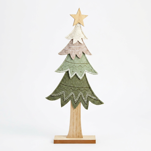 Natural Wood <b>Christmas</b> <b>Tree</b> Stand Tabletop Ornament Carved <b>Wooden</b> Holiday Decor for Home Office - Product Image 1