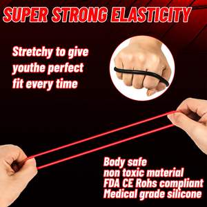 Set mit 6 Penisringen aus Silikon in verschiedenen Größen für Männer – Erektionsfördernd, Länger anhaltend, Stärker dehnbar – Sextoys für Erwachsene - Product Image 3