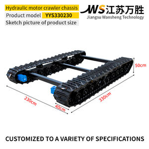 Hobbypioneer — châssis de chenilles à moteur hydraulique, base en caoutchouc pour véhicules agricoles, ybs-330230 - Product Image 3