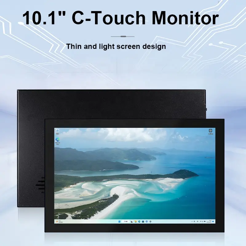 10.1 "portatile IPS capacitivo Touch Screen Monitor LCD 10.1 pollici 1280x800 Display per Raspberry Pi 3B + 4B PC free touch drive
