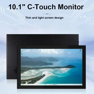 10.1 "taşınabilir IPS kapasitif dokunmatik ekran LCD monitör 10.1 inç 1280X800 ahududu Pi 3B + 4B PC ücretsiz dokunmatik sürücü için ekran