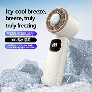 2026 High-Speed Turbo Handheld <b>Fan</b>, Ice Compress Cooling, 100-Gear Adjustment, Rechargeable Portable <b>Mini</b> <b>Fan</b> for Outdoor - Product Image 2