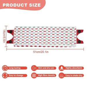 Tête de balai plat rectangulaire en microfibre pour <span class=keywords><strong>Vileda</strong></span> O-Cedar Ultramat XL, accessoire de remplacement pour balai. - Product Image 2