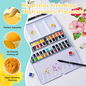 Palette de peinture <span class=keywords><strong>aquarelle</strong></span> 48 couleurs Fontainebleau en gros, ensemble de transport personnalisé, peinture <span class=keywords><strong>aquarelle</strong></span> non toxique pour la peinture professionnelle - Product Image 3