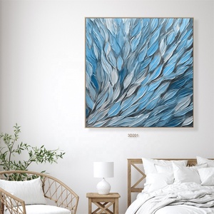 Grande toile encadrée pour décoration <span class=keywords><strong>de</strong></span> maison, oeuvre <span class=keywords><strong>de</strong></span> <span class=keywords><strong>fleurs</strong></span> abstraites, <span class=keywords><strong>tableau</strong></span> <span class=keywords><strong>de</strong></span> <span class=keywords><strong>peinture</strong></span> à l'huile 3D, art mural décoratif - Product Image 2