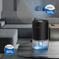 Mini déshumidificateur électrique portable pour la maison et la voiture, réservoir d'eau de 700 ml, technologie de condensation semi-conductrice, rechargeable, écran LED