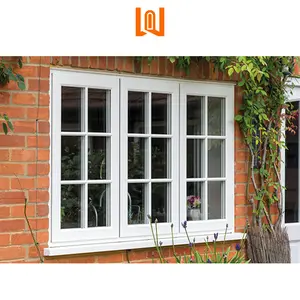 Fenêtres en PVC certifiées CE WANJIA, design quadrillé, pour villa, fenêtres à battants à <span class=keywords><strong>double</strong></span> <span class=keywords><strong>vitrage</strong></span>, isolation thermique standard, fenêtres en PVC - Product Image 5