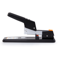0392 Professioneller Metallhefter - 60 Blatt Kapazität Müheloser Bürohefter mit Soft-Touch-Griff - Schwarz