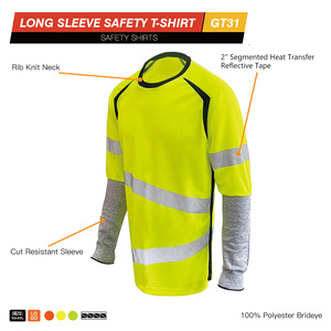 Camisa <span class=keywords><strong>de</strong></span> Trabajo <span class=keywords><strong>de</strong></span> <span class=keywords><strong>Seguridad</strong></span> Reflectante Glory Custom para Guardias <span class=keywords><strong>de</strong></span> <span class=keywords><strong>Seguridad</strong></span> con Manga Resistente a Cortes - Product Image 2