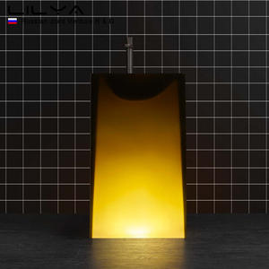 อ่างล้างหน้ารูปคอลัมน์โปร่งใสและเรืองแสงห้องน้ำคริสตัลตั้งพื้นห้องน้ำห้องนอนมีศิลปะวิลล่า - Product Image 3