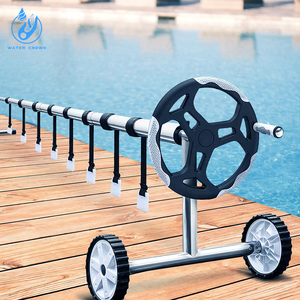 Water Crown Precio de fábrica Manual Pool Cover Roller Soporte de aluminio + Ruedas de plástico Adecuado para rollo de película de almacenamiento - Product Image 2